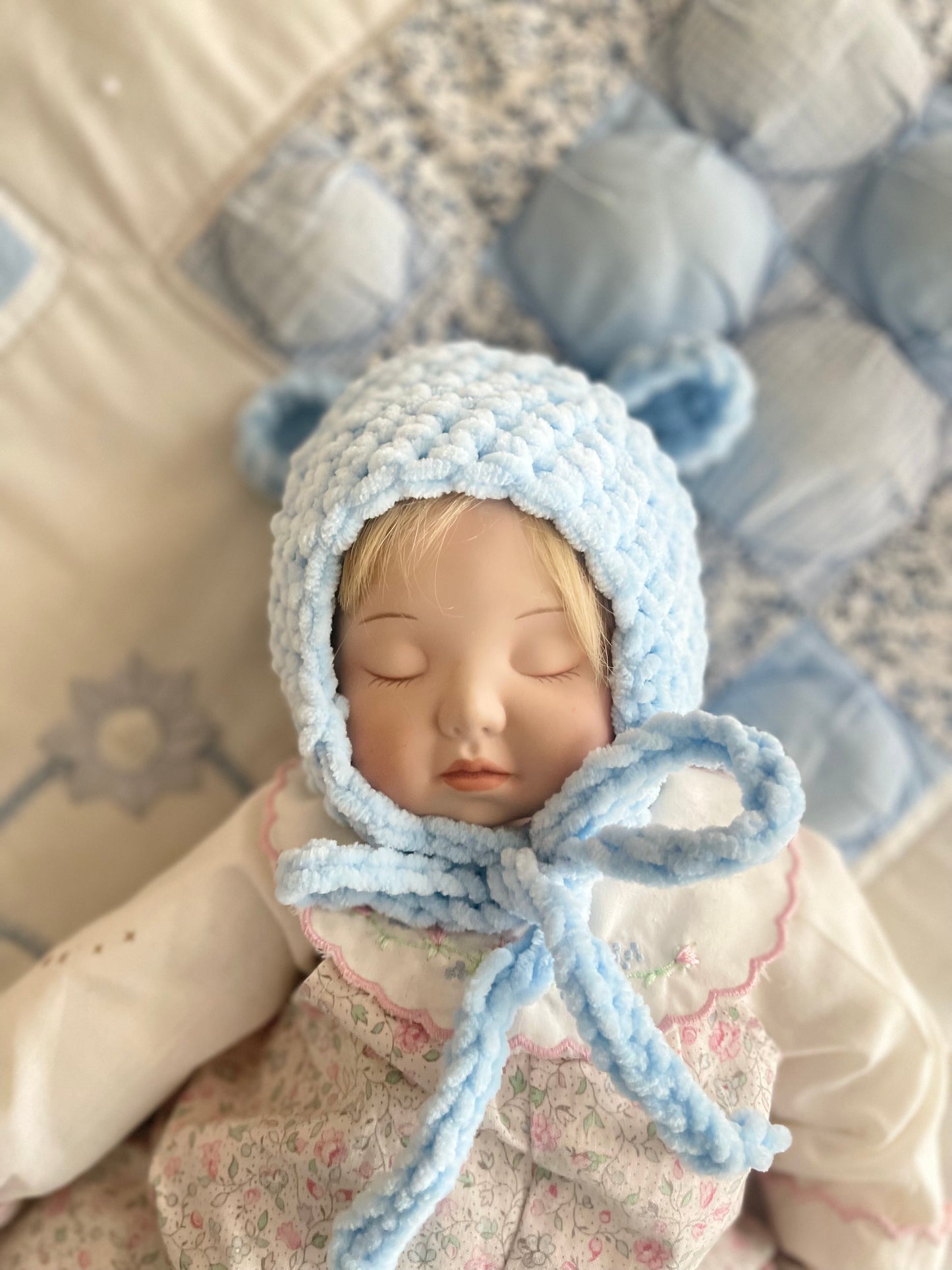 Baby Bear Bonnet (Baby blue)